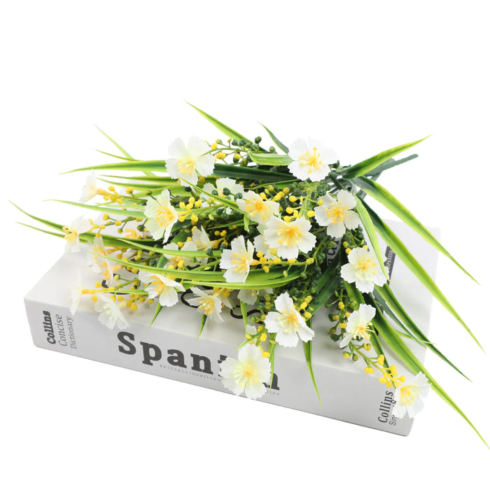 2/6/10 Bundles Outdoor Artificial Flowers – UV Resistant Faux Silk Flowers for Garden, Front Porch, and Outdoor Décor
