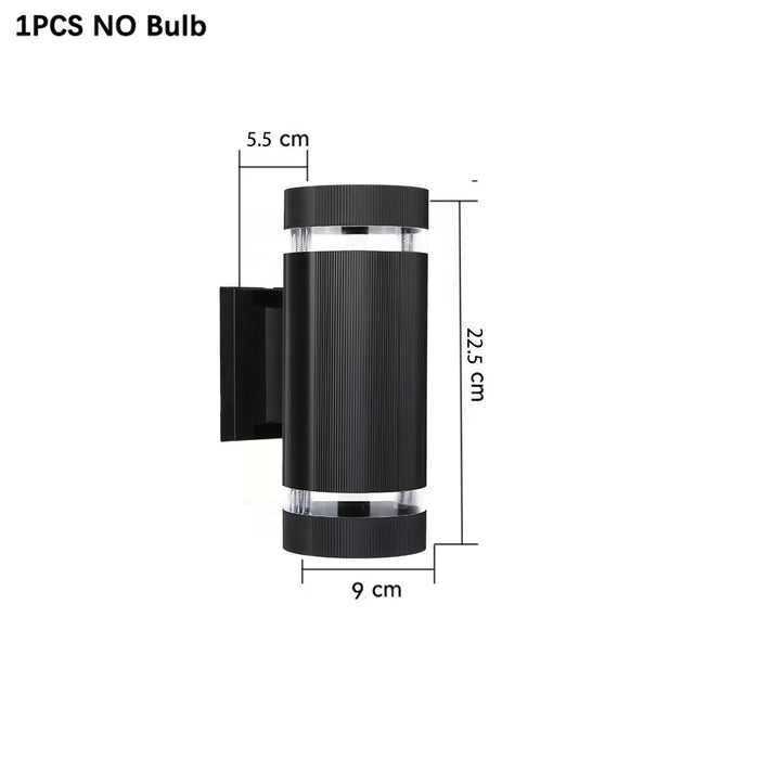 Outdoor Waterproof LED Wall Light – E27 Bulb, Up & Down Facade Lighting for Garden, Stairs, and Entrance