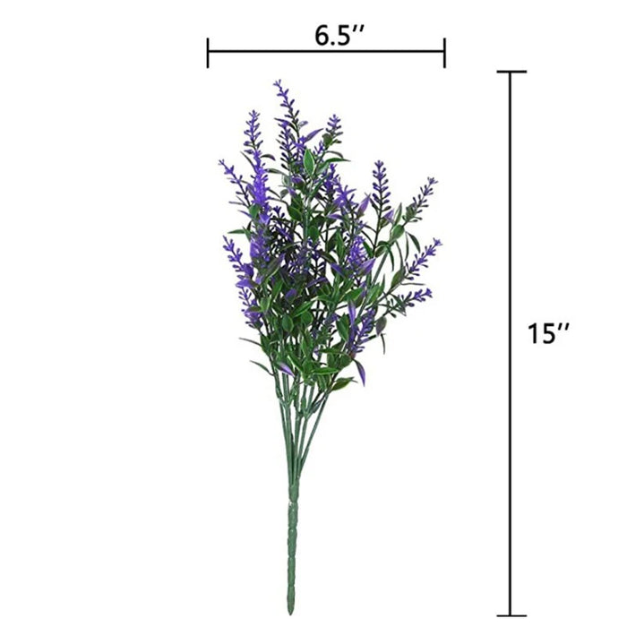 1PC Faux UV Resistant Artificial Lavender Flower - Plastic Outdoor Decor for Garden, Porch, Patio, and DIY Projects