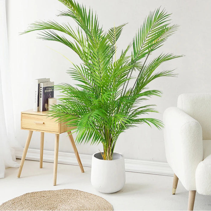 Large Artificial Palm Tree – 80-125cm Fake Monstera & Fern Plant for Outdoor, Home, Garden, and Office Decor