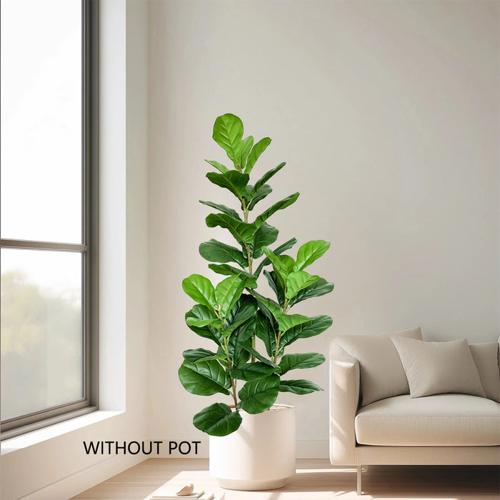 Artificial Fiddle Leaf Fig Tree – 115-240cm Faux Plant for Home, Office, Wedding, and Garden Décor