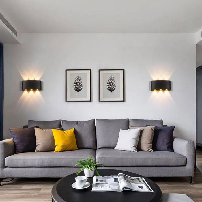 Modern LED Wall Sconce – Up & Down Indoor Outdoor Wall Lamp for Living Room, Bedroom & Hallway