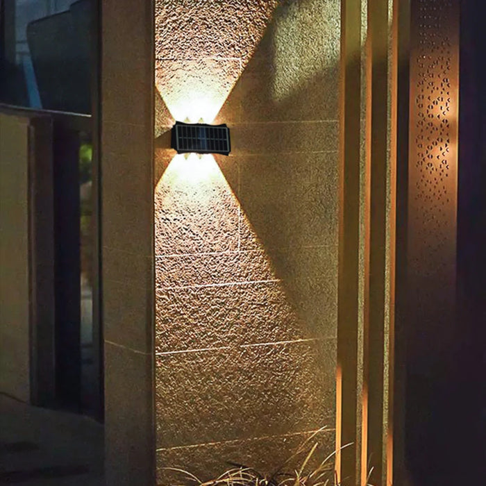 Super Bright Solar Wall Lights – Waterproof Up-Down LED Outdoor Lighting for Garden, Fence, Porch, and Yard Decoration
