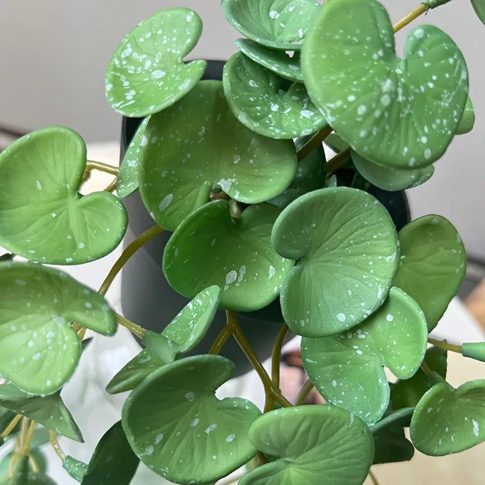 Artificial Mini Bouquet Copper Coin Grass – Lifelike Green PVC Plant for Home, Office, Garden, and Wall Hanging Decoration