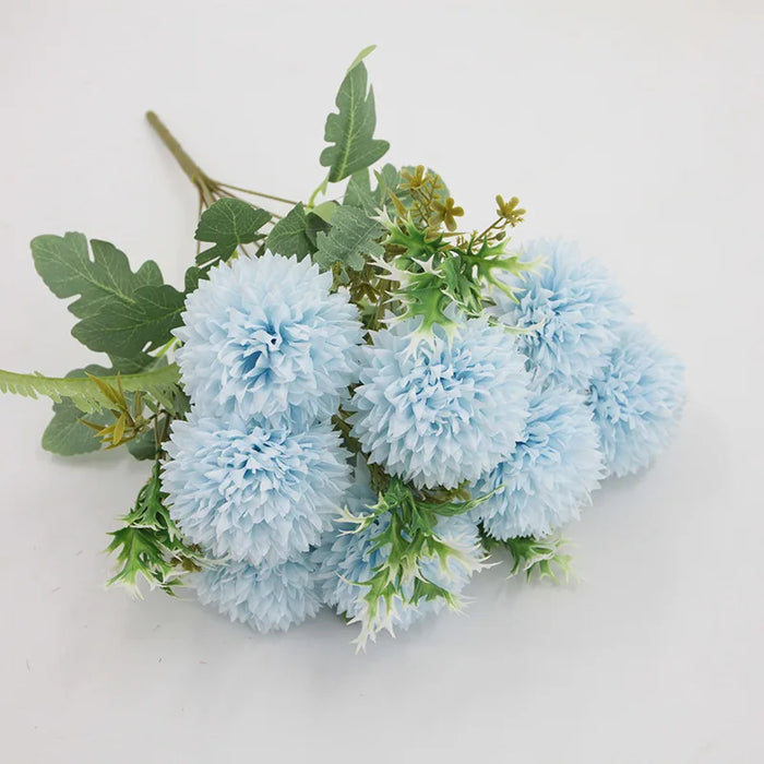 Large Artificial Chrysanthemum Flower Balls – 12 Forks, 8 Heads, 48cm Wedding & Home Décor, Faux Flowers Bouquet