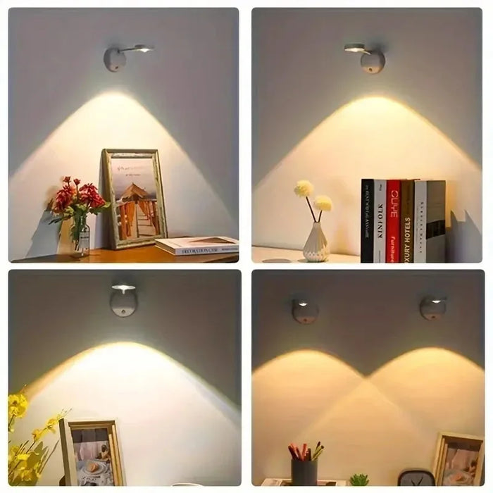 HPH USB Rechargeable Human Sensing Wireless LED Wall Light – Dimmable Spotlight for Paintings, Pictures, and Wall Lighting – Remote Control, Motion Activated