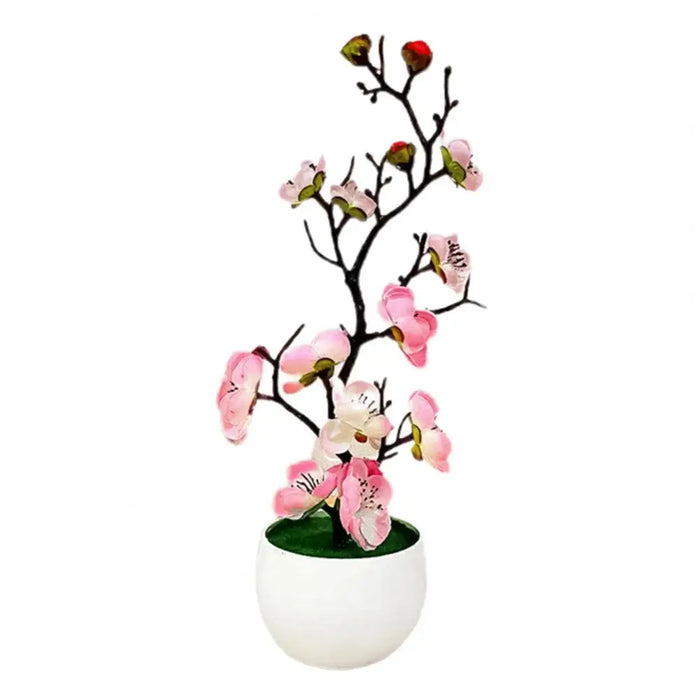 Bonsai Silk Plum Blossom Artificial Plant – Fake Sakura Tree Branches for Home, Office, and Wedding Decoration