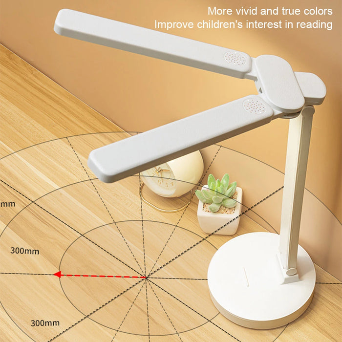 LED Desk Lamp – 3-Level Dimmable Touch Night Light, USB Rechargeable, Foldable Eye Protection Table Lamp for Bedroom, Reading, and Study