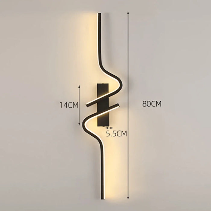 Minimalist LED Wall Lamp – Modern Strip Light for Living Room, Bedroom, Bathroom, and Staircase