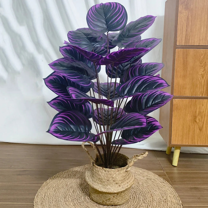 Purple Leaf Artificial Plant Bonsai – 60cm, 75cm, or 85cm Decorative Ornament for Home, Party, Hotel, and Desk Decor