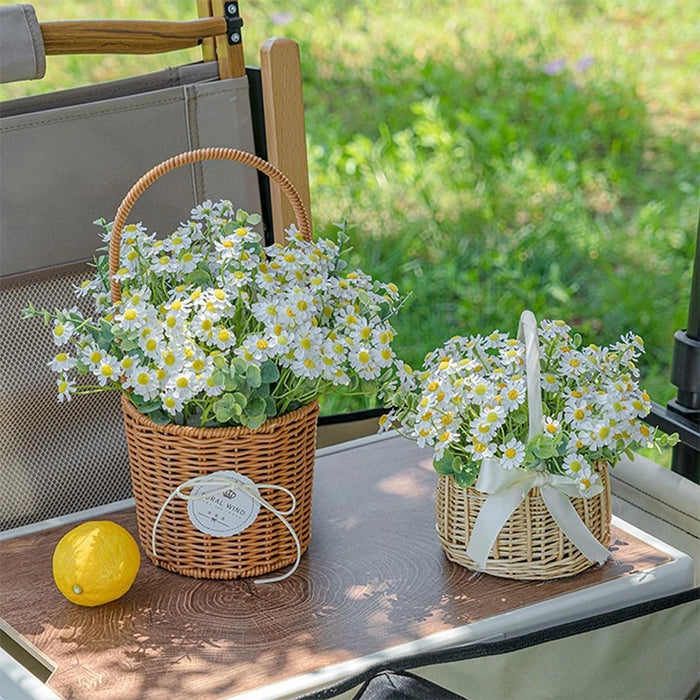 5/10/20Pcs Silk Artificial Daisy Flowers – White Daisy Fake Flower Bouquet for Wedding, Party Table, Home Decor, DIY Floral Arrangements