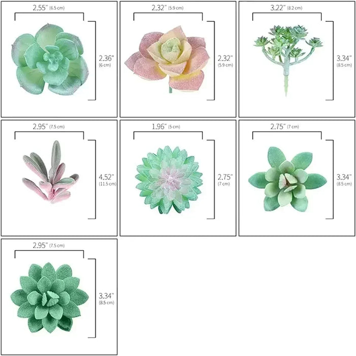 16 Pcs Realistic Textured Artificial Succulents Set – Mini Faux Succulent Plants for Home, Office, Garden & DIY Decor