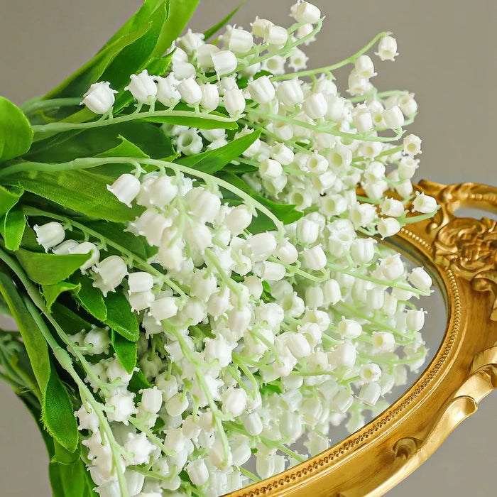 Lily of The Valley Artificial Flowers – 1-20Pcs Plastic Wedding Bouquet, Home & Garden Decoration for Table, Vase, Party & DIY Projects