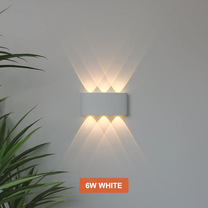 Outdoor & Indoor Waterproof LED Wall Light – Aluminum Porch & Garden Lamp, Up & Down Lighting for Bedroom and Living Room Decor
