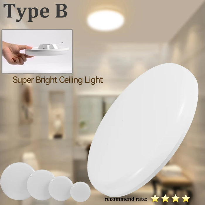 Modern LED Ceiling Lamp – 18W/30W/40W/72W Round Ceiling Light for Living Room, Bedroom, Kitchen, and Bathroom