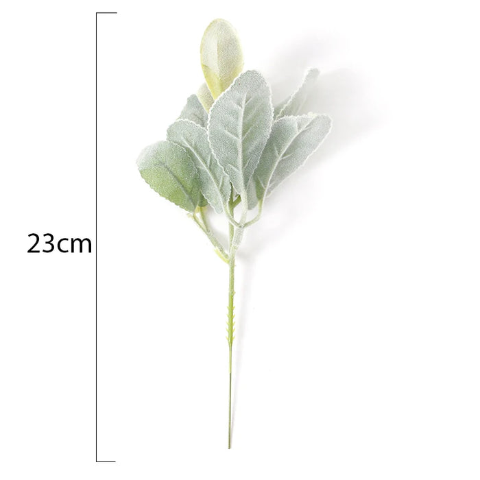Artificial Sheep Ear Leaves – Realistic Faux Plant for Home Decoration, Wedding Arrangements, and Dining Table Decor (1/3/5 Pcs)