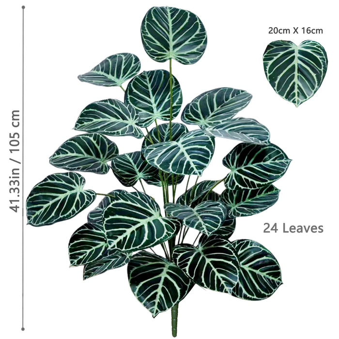 60-105cm Artificial Water Lily & Apple Leaf Potted Plant – Purple Violin Leaf Ornament for Home, Office, and Event Decor