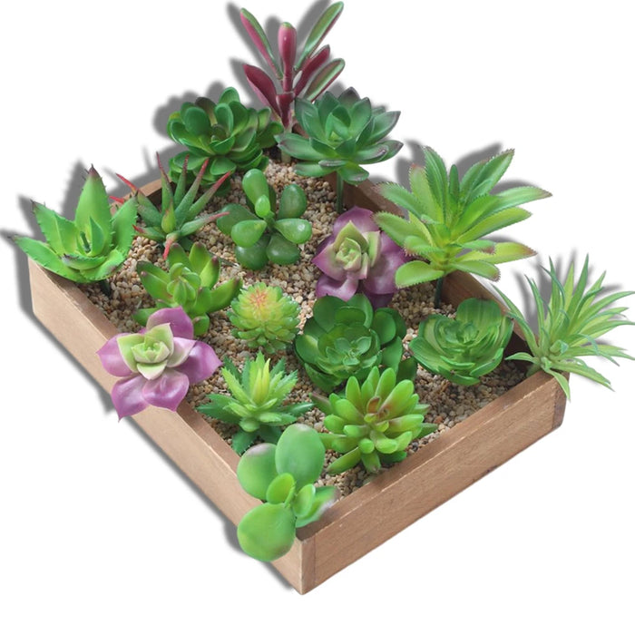 12 Pieces Mini Artificial Succulent Plants – Color Random, Unpotted Simulation Plants for Outdoor Garden & Party Decorations