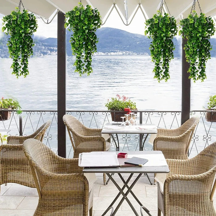 75cm Artificial Eucalyptus Hanging Vine – 5 Forks Rattan Greenery for Home, Office, Outdoor, and Wedding Decor