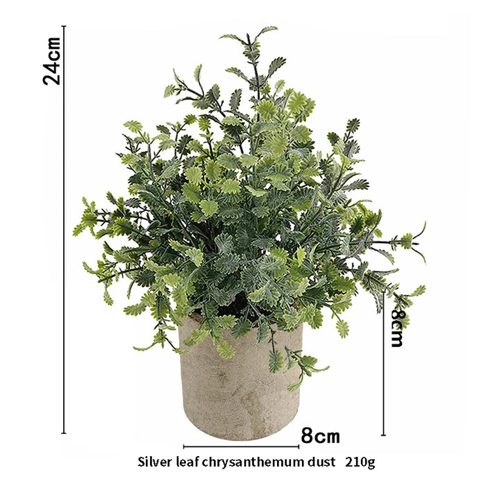 Artificial Eucalyptus Plant in Pot – Small Fake Bonsai for Home, Office, and Restaurant Desk Decoration
