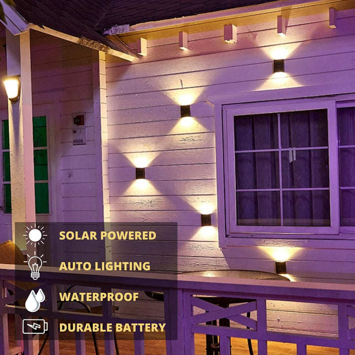 Solar Up Down Wall Lights – Waterproof Outdoor LED Wall Lamps with Light Sensor for Garden, Patio & Pathway