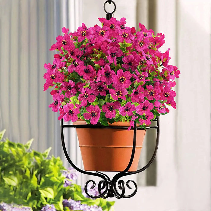 18 Bundles UV Resistant Artificial Rose Flowers – Fake Plants for Outdoor Garden, Porch, Window Box, Home Decor, and Landscaping