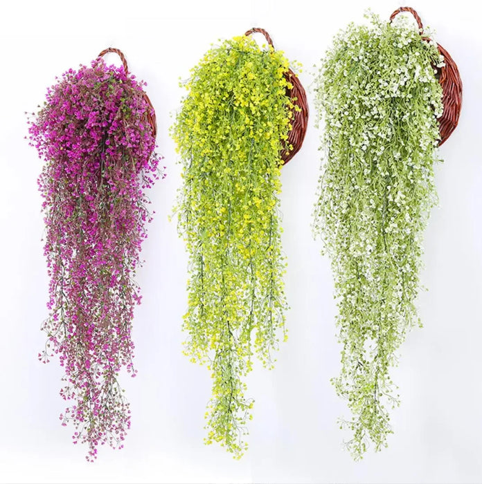 80cm Artificial Admiralty Willow Hanging Vine – Faux Wreath Garland with Leaves for Home, Garden, Balcony Décor