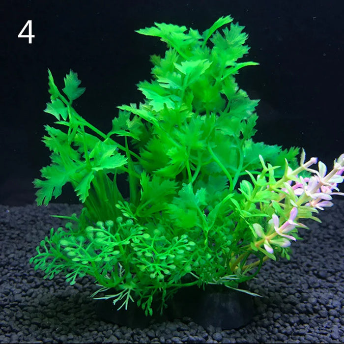 Artificial Aquarium Decor Plants – Plastic Water Grass Ornament, 14cm Tall Aquatic Plant for Fish Tank Decoration, 12 Color Options