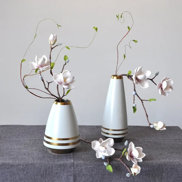 51CM Artificial Magnolia Branch – Chinese Style Silk Orchid for Home Décor, Weddings, and Photography Props