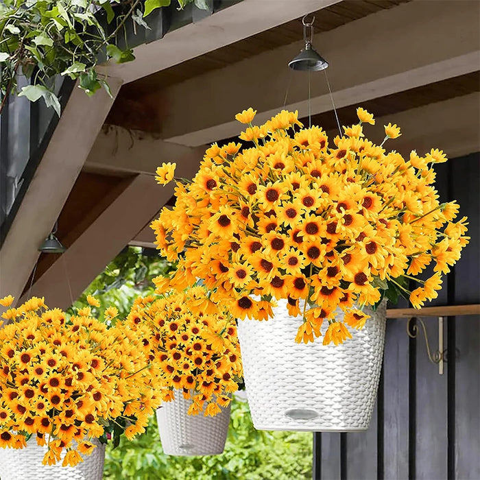 3 Forks 22 Heads Artificial Daisy Bouquet – High-Quality Silk Flowers for Wedding, Home, and Autumn Decorations