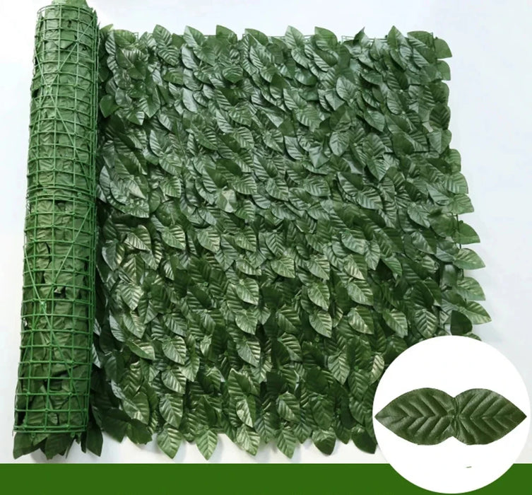 50x200cm Artificial Ivy Hedge Fence Panels – Faux Green Leaf Privacy Screen for Home, Outdoor, Garden, and Balcony Decoration