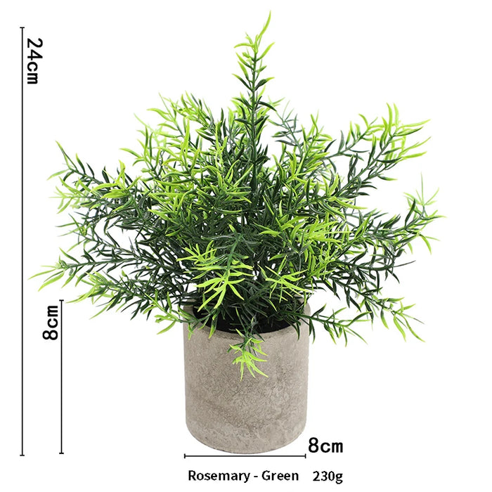 Artificial Eucalyptus Plant in Pot – Small Fake Bonsai for Home, Office, and Restaurant Desk Decoration
