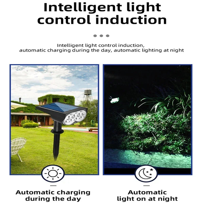 7LED Solar Spotlight – Adjustable IP65 Waterproof Solar Powered Landscape Wall Light for Garden, Pathway, and Yard