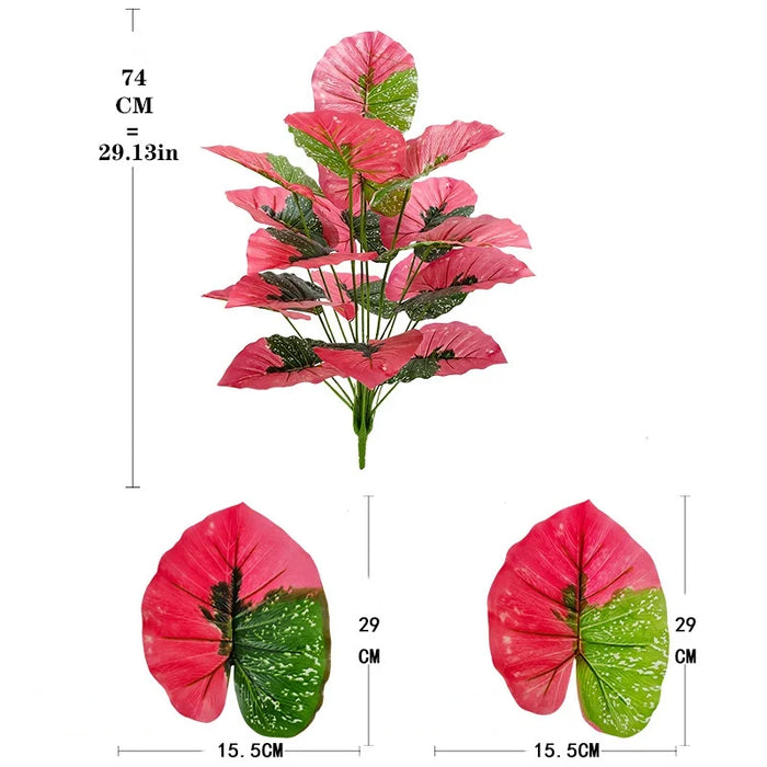 Red Leaf Artificial Flower Bonsai Plant – Fake Potted Decor for Home, Office, Weddings, and Parties