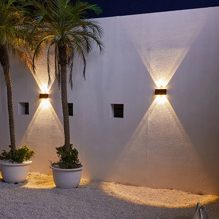 Solar LED Outdoor Wall Light – Waterproof IP65 Garden Wall Lamp, Solar-Powered Up & Down Lighting for Balcony, Courtyard, Patio