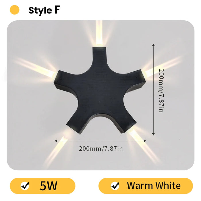 LED Outdoor Wall Lamp – IP66 Waterproof Modern Black Wall Light for Garden, Corridor, and Indoor Spaces (4W/6W/8W)