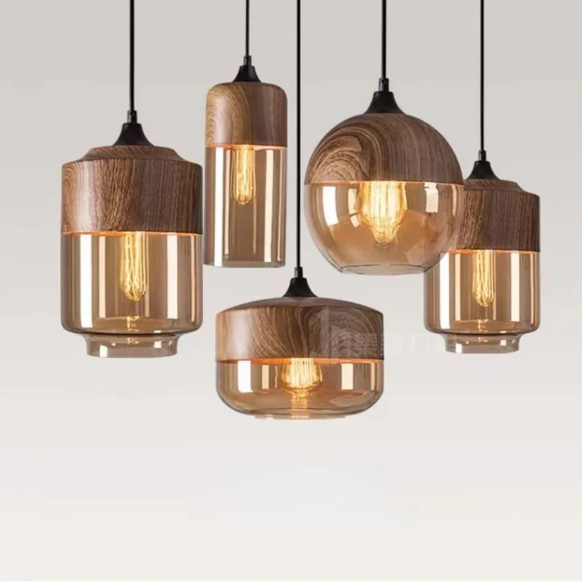 Wooden Industrial Lights