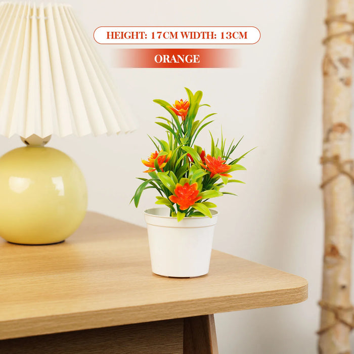 Potted Green Bonsai Artificial Plant – Decorative Fake Flower for Home, Office, Weddings, and Parties