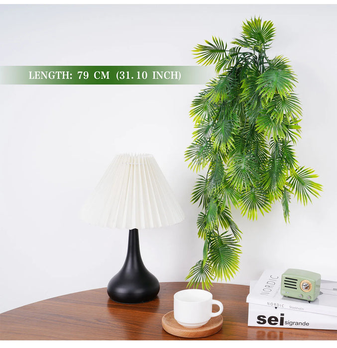 79cm Artificial Persian Fern Vine Plant - Turtle Leaf Hanging Decoration for Garden, Balcony, Wedding, and Party Decor