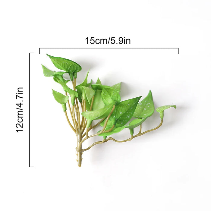Artificial Mini Bouquet Copper Coin Grass – Lifelike Green PVC Plant for Home, Office, Garden, and Wall Hanging Decoration