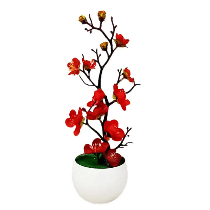Bonsai Silk Plum Blossom Artificial Plant – Fake Sakura Tree Branches for Home, Office, and Wedding Decoration
