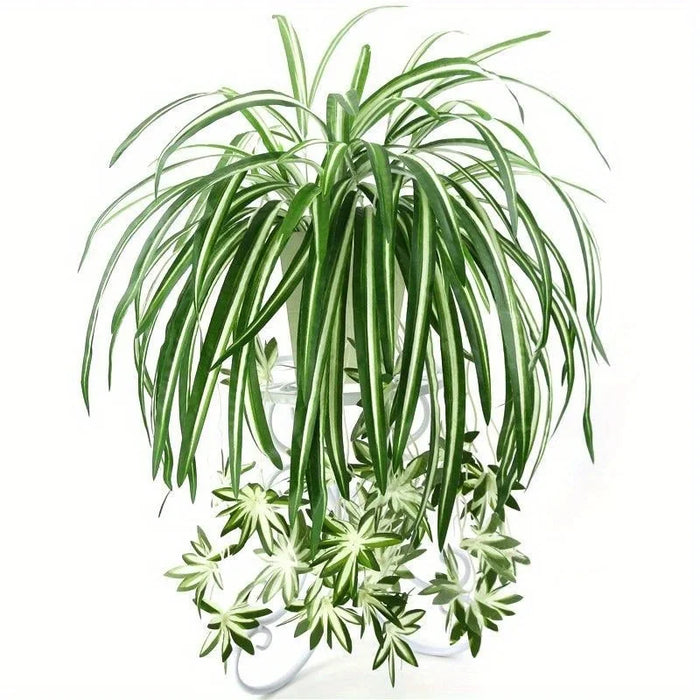 Artificial Chlorophytum Hanging Wall Plant – PVC Fake Greenery for Living Room, Home, and Office Decor – 65cm