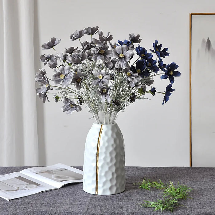 60cm Gesang Flower Artificial Silk Flower – White Cosmos Daisy for Wedding, Christmas, Autumn Home Decor