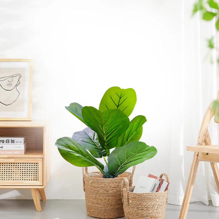 Artificial Violin Ficus Tree – 45-63cm Nordic Style Potted Plant for Home, Office, and Garden Decoration