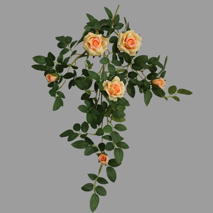 Rose Vine Wall Hanging Flower Decor – Silk Floral Rattan for Wedding, Reception, Party, and Home Decoration (66cm)