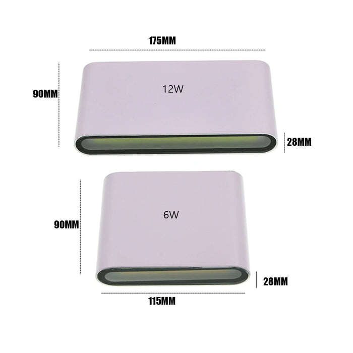 Modern LED Waterproof Outdoor/Indoor Wall Lamp – IP65 Aluminum, 6W/12W/20W, Up & Down Lighting, Ideal for Kitchen, Bedroom, Bathroom, and Foyer