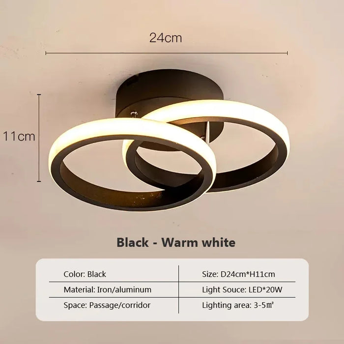 Modern LED Ceiling Light – Dimmable Indoor Lighting Fixture for Corridor, Stairs, Foyer, Balcony, and Bedroom