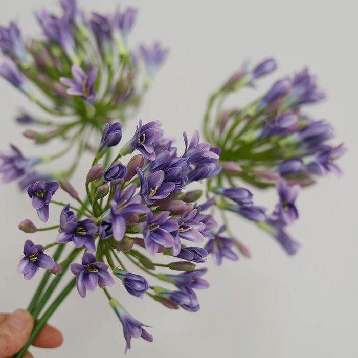 Luxury African Agapanthus Silk Artificial Flower Branch – Wedding, Home, and Table Decoration for Fall & Christmas