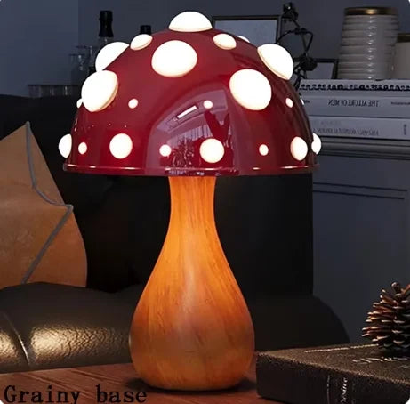 Amanita Mushroom Lamp – LED Tricolored Bulb, AC or USB Powered, Warm Light Biomimetic Fly Agaric Desk Light for Living Room, Bedside, Hotel