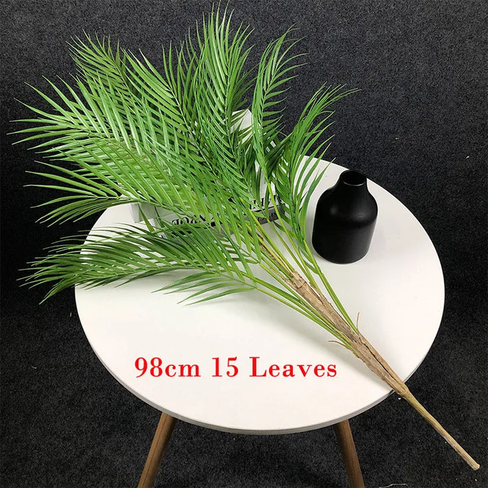 125cm Large Artificial Palm Tree – Tropical Fake Monstera Plant with Green Palm Leaves for Home, Garden, and Office Décor